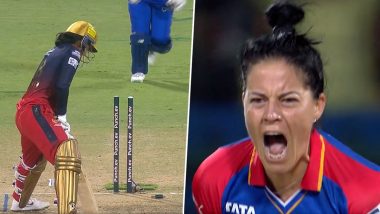 Marizanne Kapp's Animated Celebration After Castling Smriti Mandhana During RCB-W vs DC-W WPL 2024 Match Goes Viral (Watch Video)